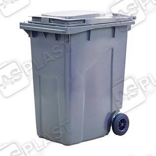 Мусорный пластиковый контейнер 360 л - цвет серый