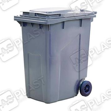 Мусорный пластиковый контейнер 360 л - цвет серый