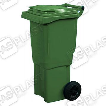 Мусорный контейнер 60 л зеленый - вид спереди