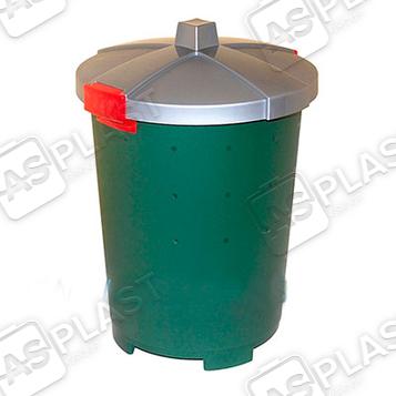 Бак с крышкой для мусор 25 литров - цвет зеленый