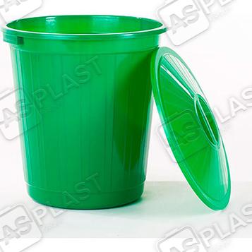 Бак с крышкой 50 литров - цвет зеленый