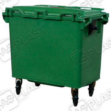 Мусорный контейнер 660 л - цвет зеленый