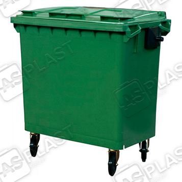Контейнер для мусора 770 л на колесах - цвет зеленый