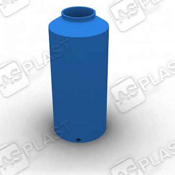 Емкость для воды пластиковая v 500 литров цилиндрической формы вертикальная - вид сбоку